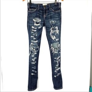 CURRENT/ELLIOT women's The Skinny New Worn Shredded jeans, 24